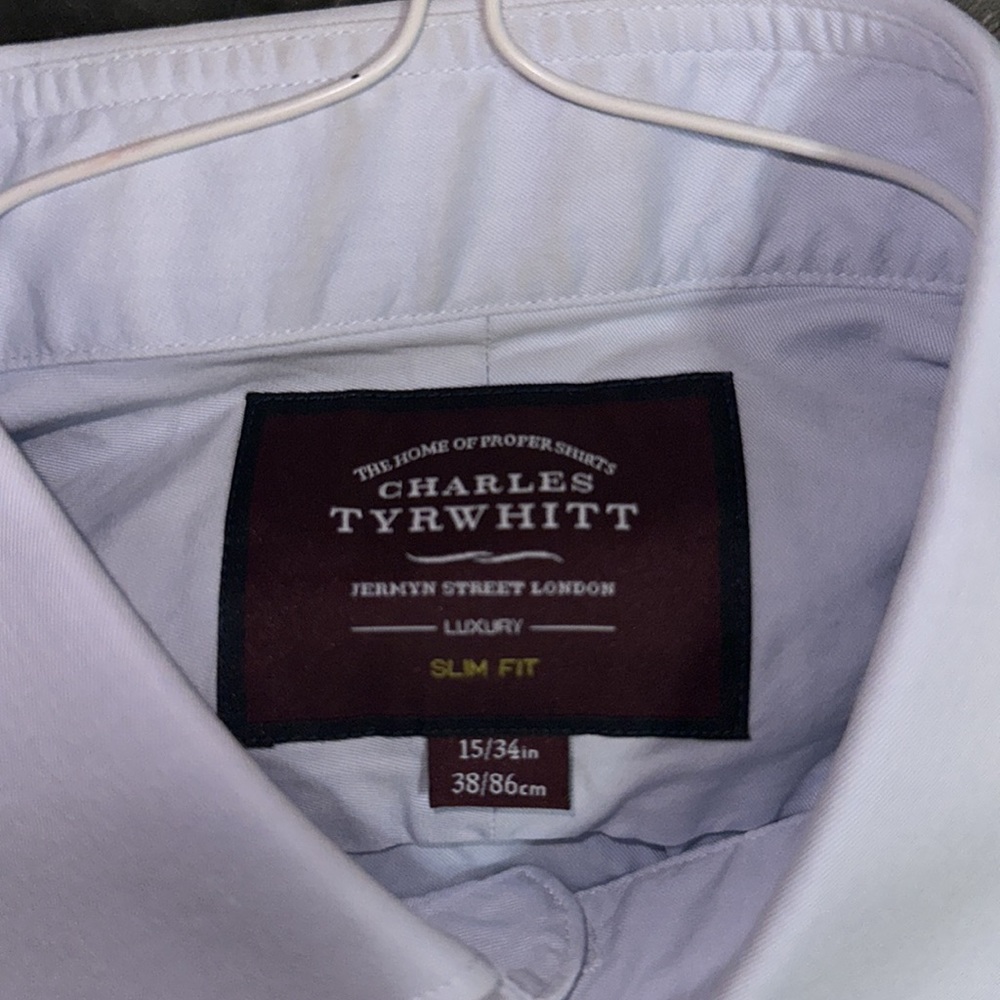 Long sleeve dress shirt 15x34 double sleeve button - Picture 2 of 3